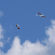 A drone dropping off a package in Rwanda.